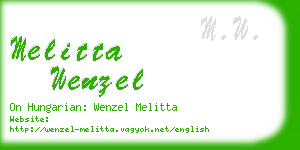 melitta wenzel business card